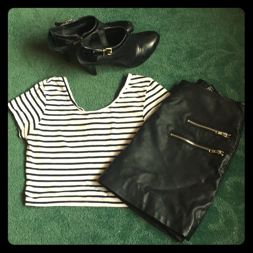 Primark striped crop top